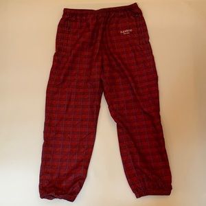 Supreme red plaid pants - Medium